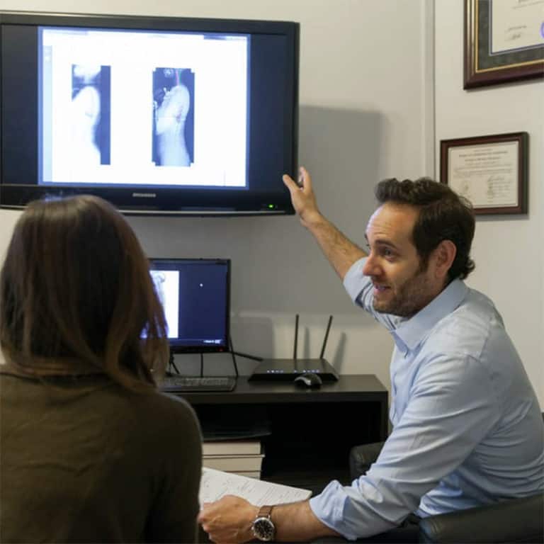 A patient receiving advanced chiropractic care in San Francisco, CA.